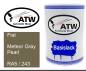 Preview: Fiat, Meteor Gray Pearl, RA5 / 243: 500ml Lackdose, von ATW Autoteile West.